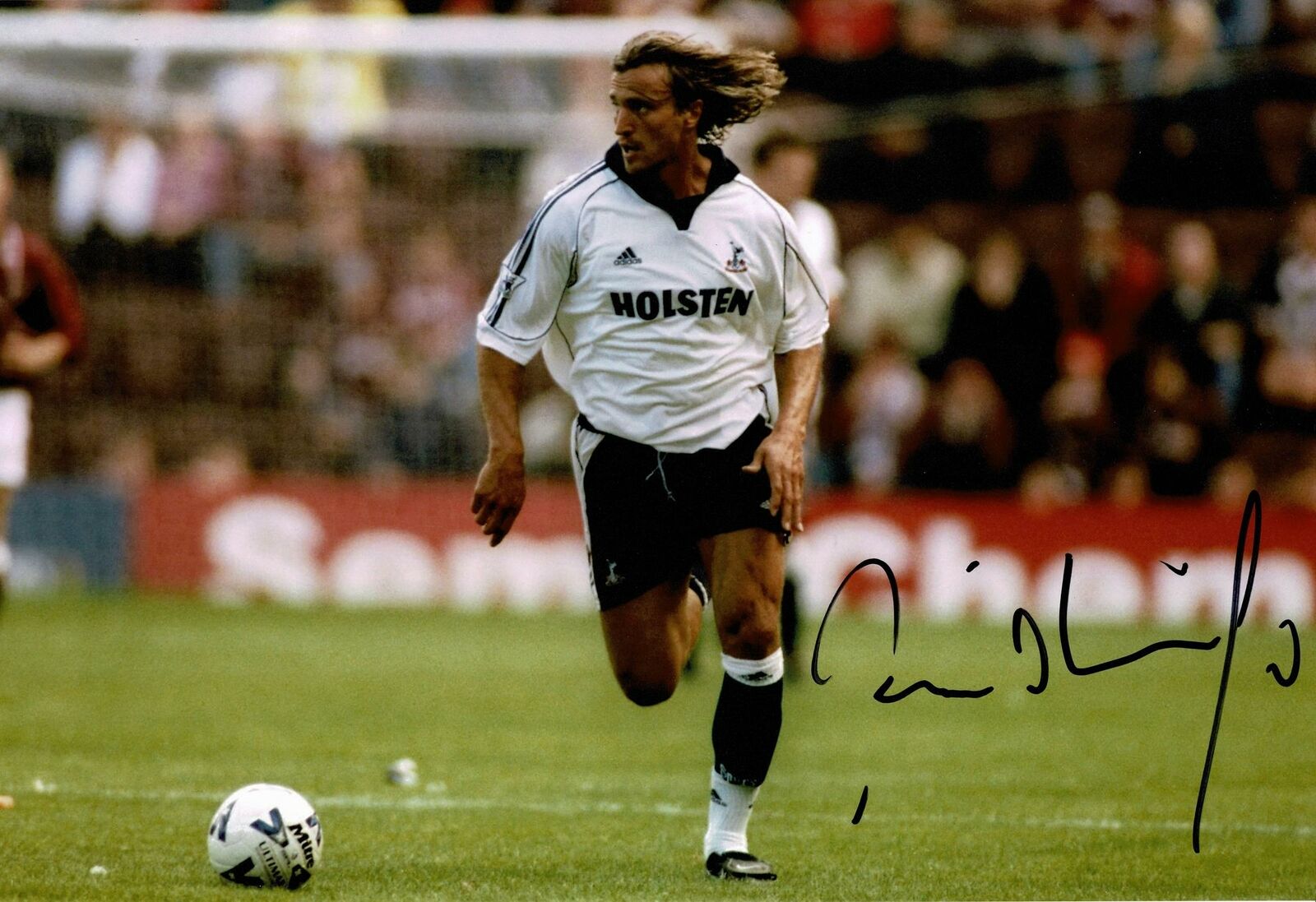 David Ginola SIGNED 12X8 Photo Poster painting AUTOGRAPH Tottenham Hotspur AFTAL COA (1459)