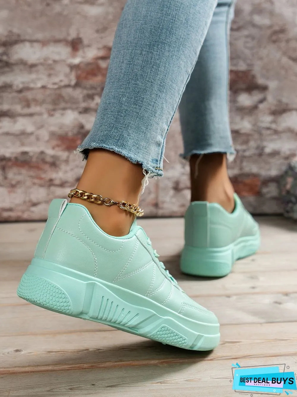 Casual Plain Color Skate Shoes