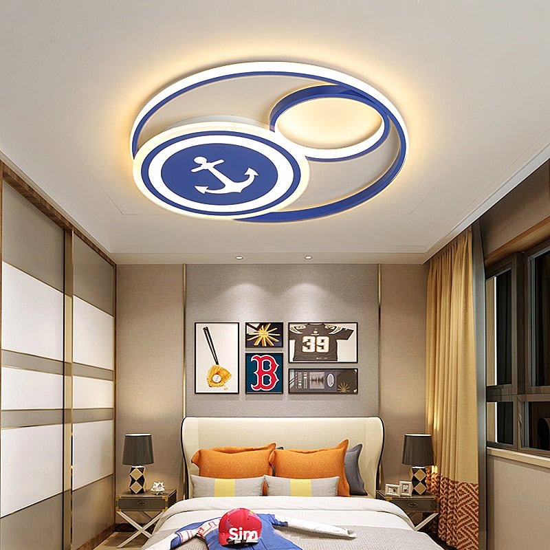 Modern Led Ceiling Light For Chilren Room Kids Room Bedroom Study Room Blue Color Ceiling Lamp Home Decoration