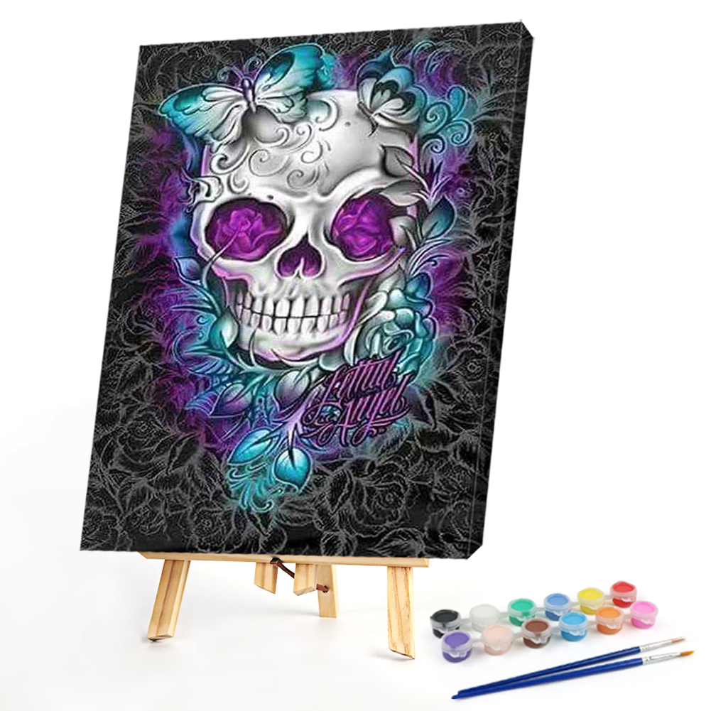 

40*50CM - Paint By Numbers - Butterfly Skeleton, 501 Original