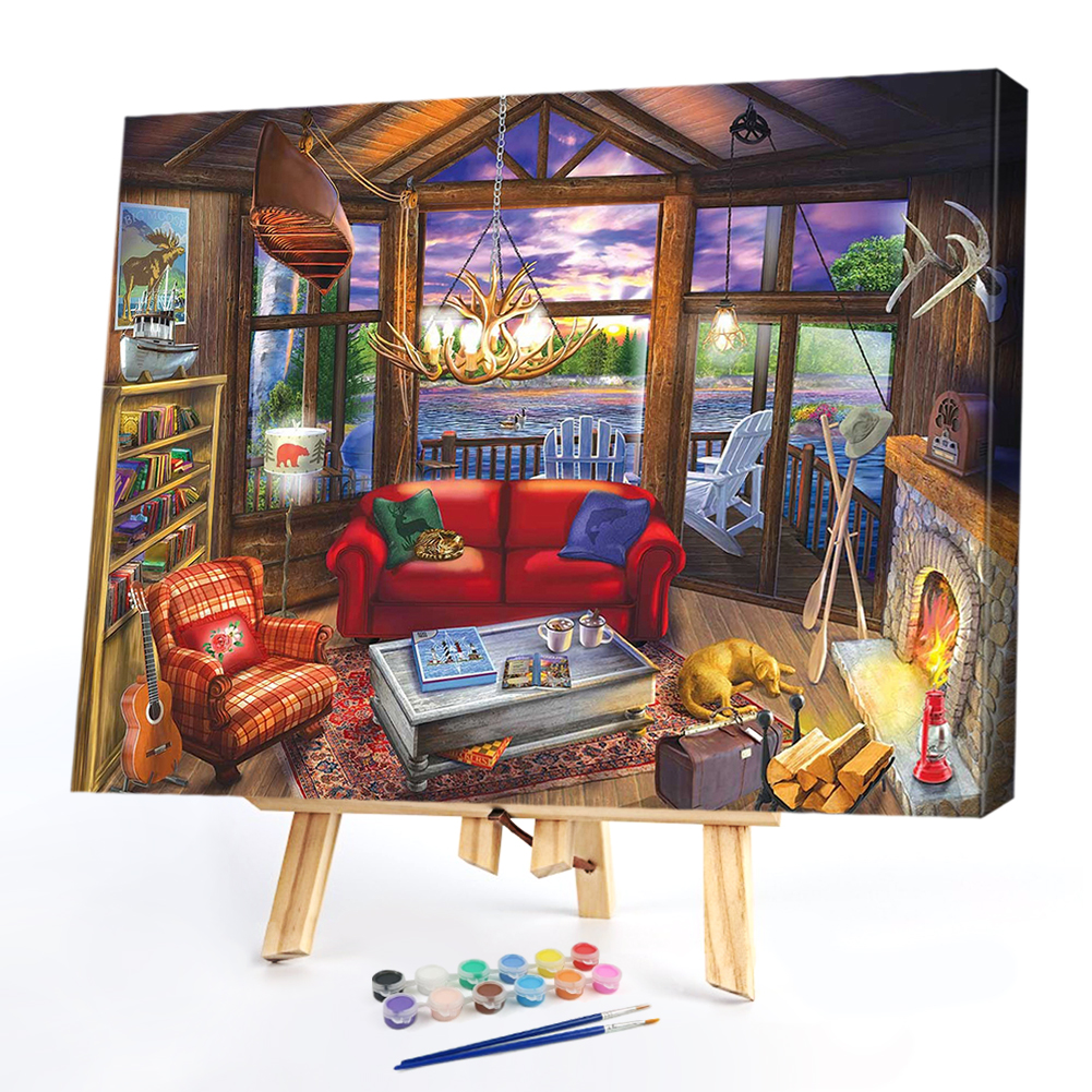 

50*40CM - Paint By Numbers - Cozy House, 501 Original