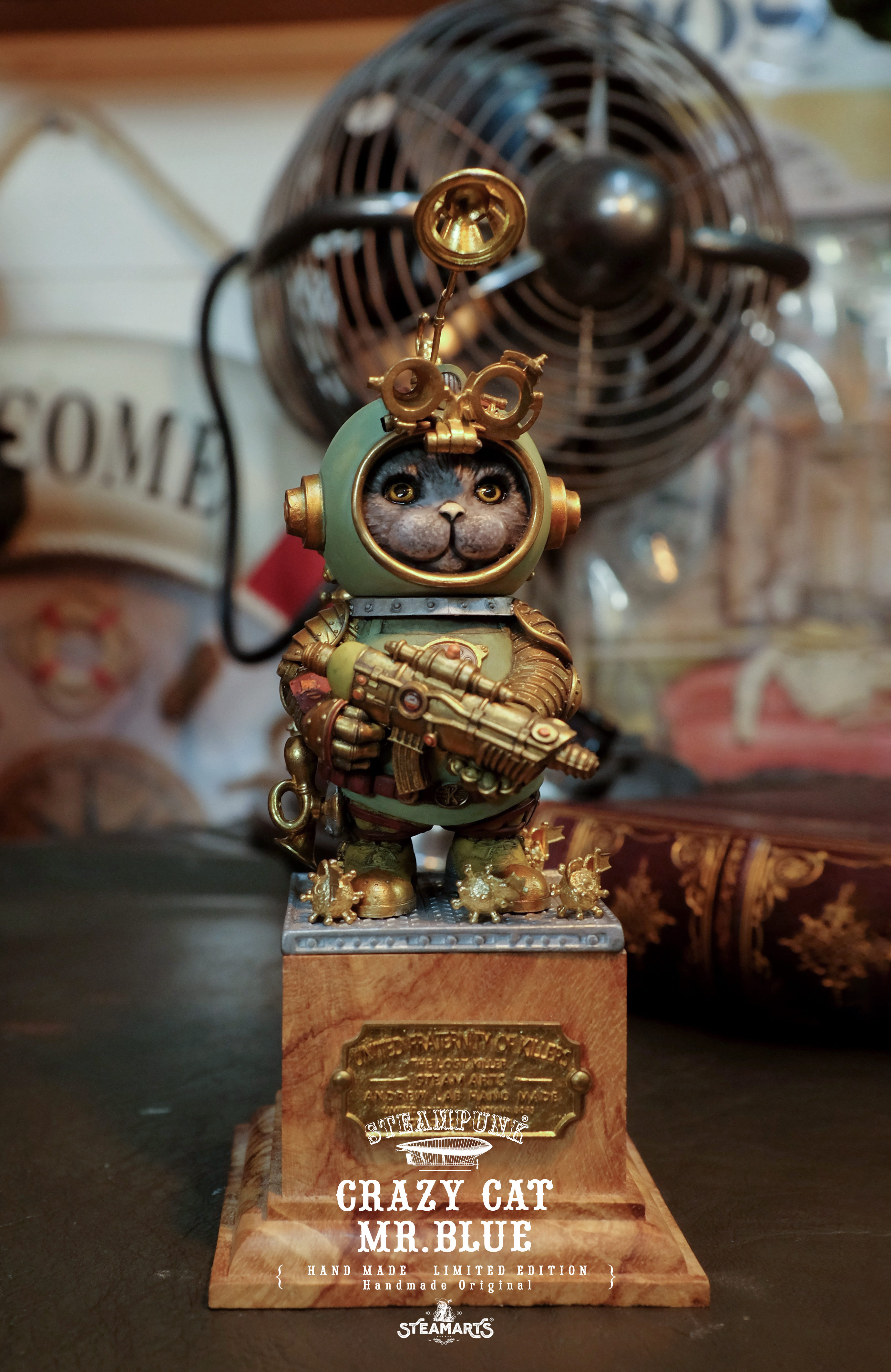 Steam Arts – Steampunk Crazy Cat Mr.Blue pre-order-
