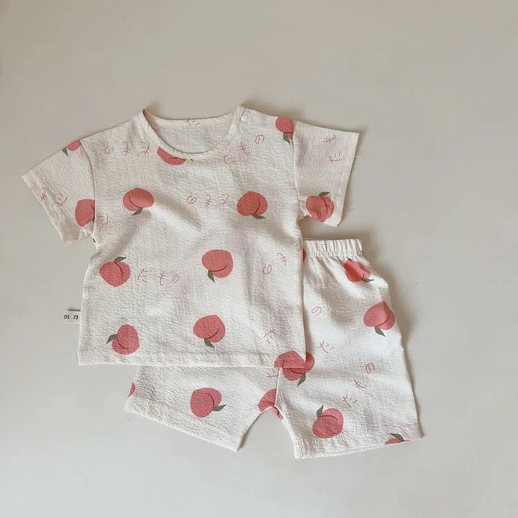 Baby Peach Tee and Shorts Set
