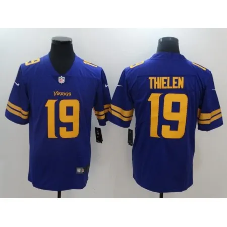 Men's  Minnesota Vikings #19 Adam Thielen Purple Vapor Untouchable Limited Stitched NFL Jersey