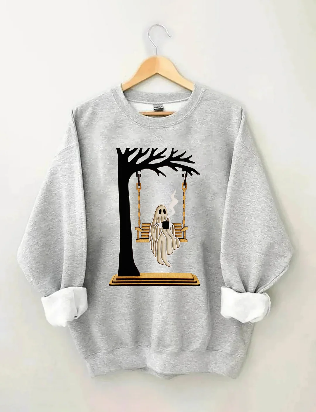 Chilling Ghost On Swing Sweatshirt