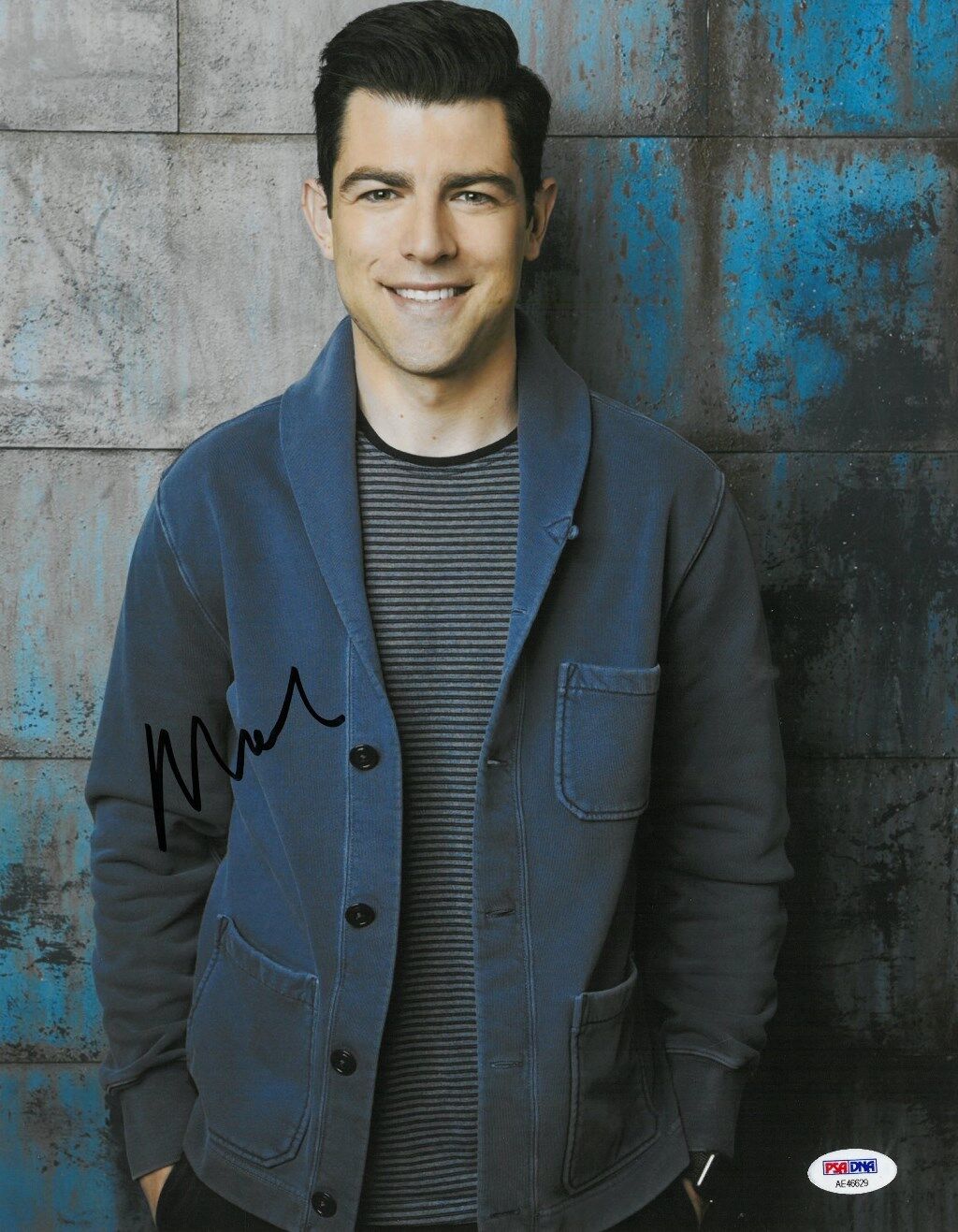 Max Greenfield Signed Authentic Autographed 11x14 Photo Poster painting PSA/DNA #AE46629