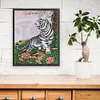 >SALE<Full Embroidery Eco-cotton Thread 11CT Printed White Tiger Cross Stitch 52x65cm