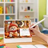 Little Bear 2027 DIY Diamond Painting Calendar Set with Special Shaped Partial Drill, 7.68x6.69 inch Monthly Flip Tabletop Calendar for Adults Beginners Home Office Decor Gift