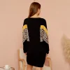 Women Leopard Long-sleeve Maternity Dresses Shirts