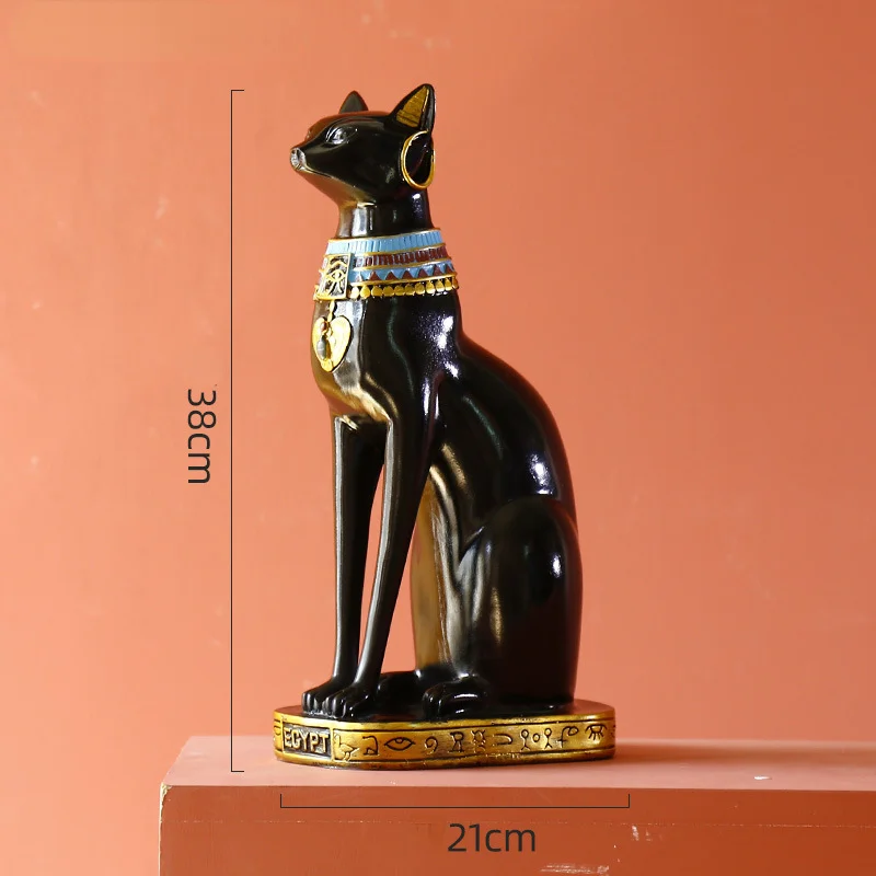 Egyptian Cat Ornaments Resin Desk Deoration