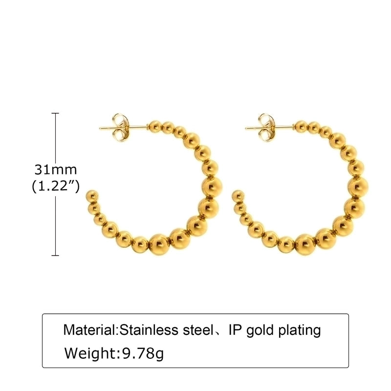 1 Pair Minimalist U Shape Plating 201 Stainless Steel Stainless Steel Earrings