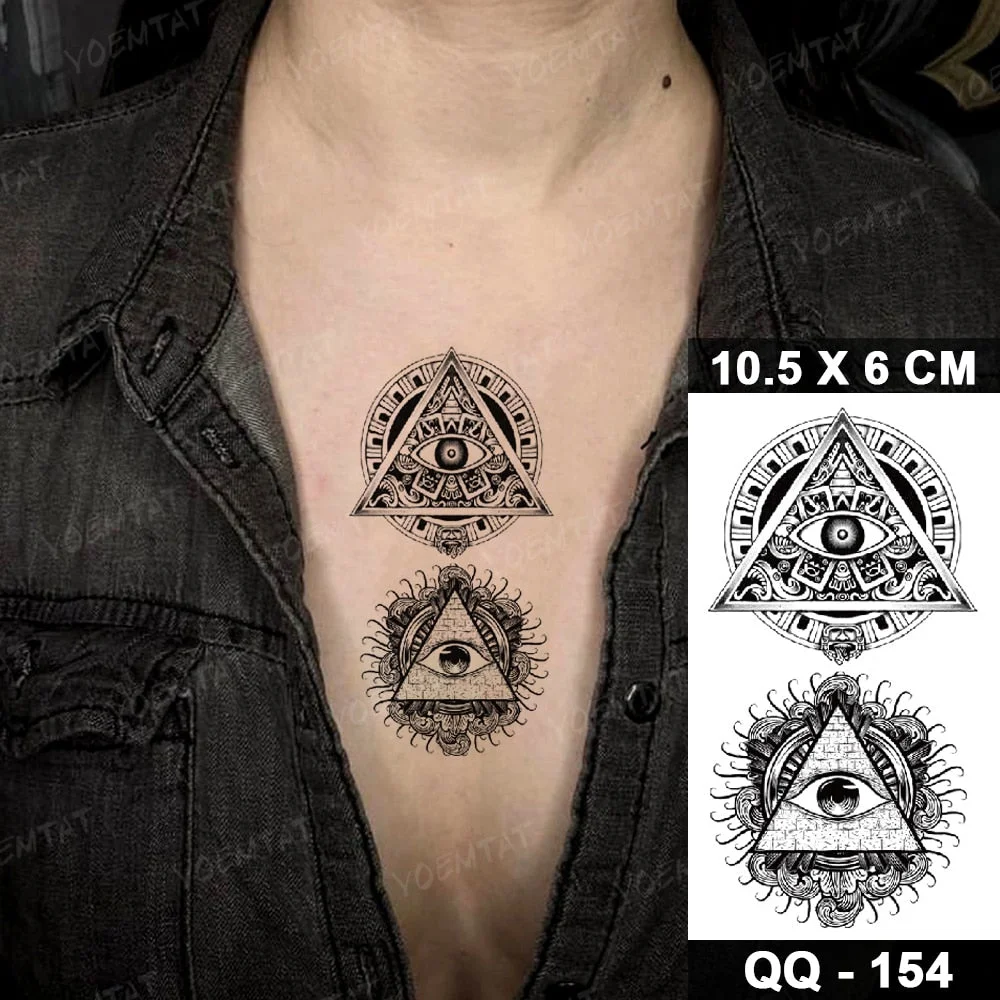 Waterproof Temporary Tattoo Stickers Clock Compass Flower Arrow Henna Flash Tatoo Women Men Indian Hand-painted Small Fake Tatto