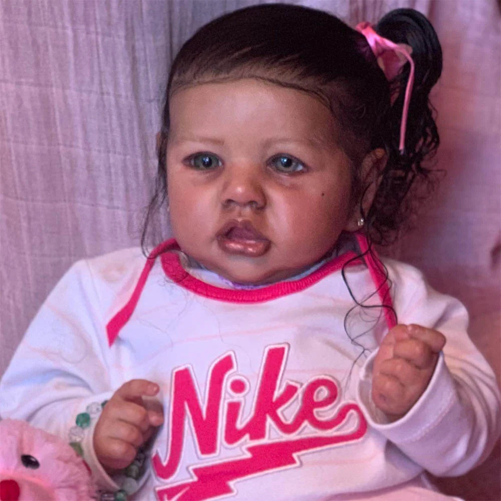 20'' African American Realistic Black Reborn Toddler Baby Dolls Named Allison