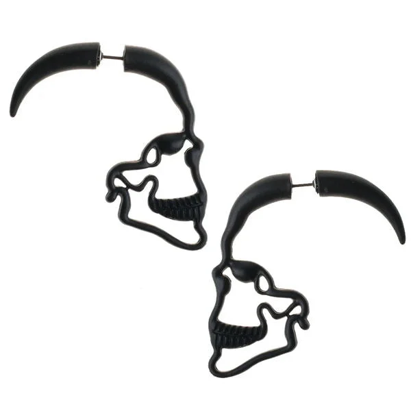 Skull Hollow Stud Earrings