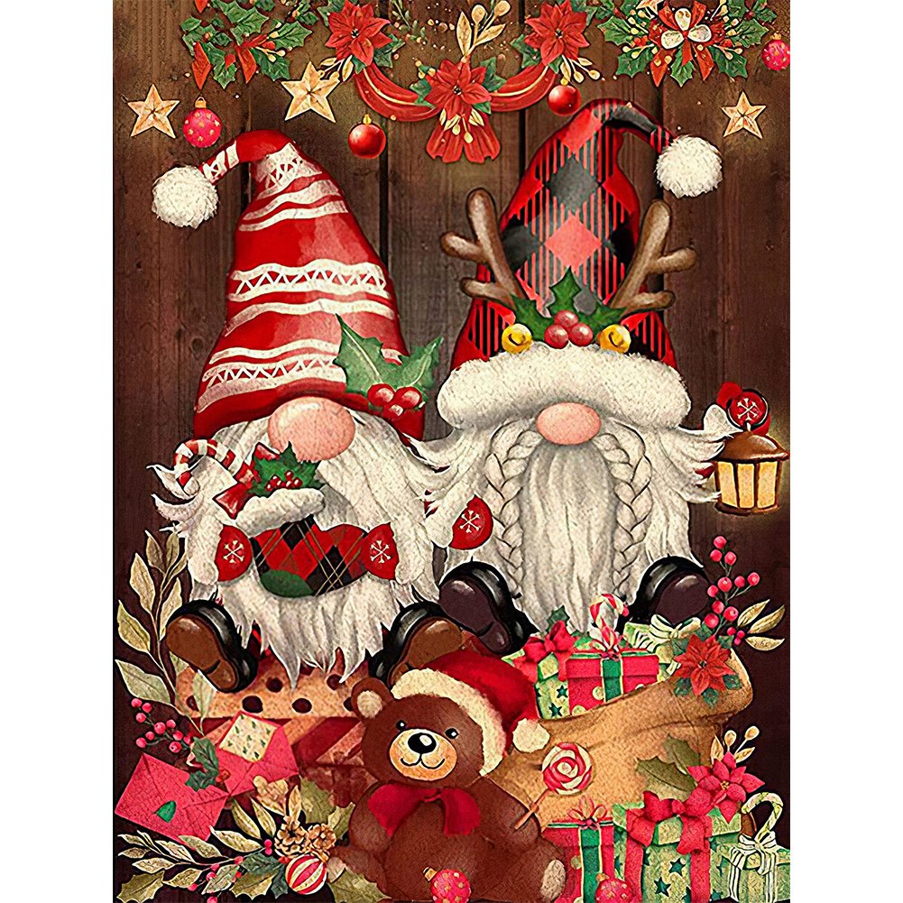 Christmas Gnome full round or square drill diamond painting