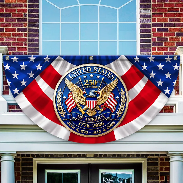 Personalized 250 Years of Freedom America Flag 250th Anniversary Of America Non-Pleated Fan Flag