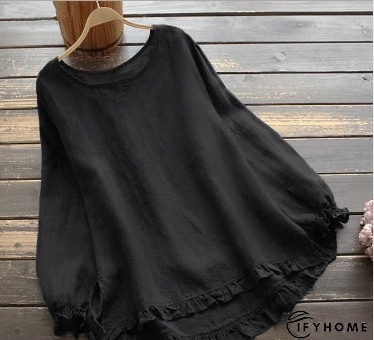 Casual Long Sleeve Round Neck Tunic Top | IFYHOME