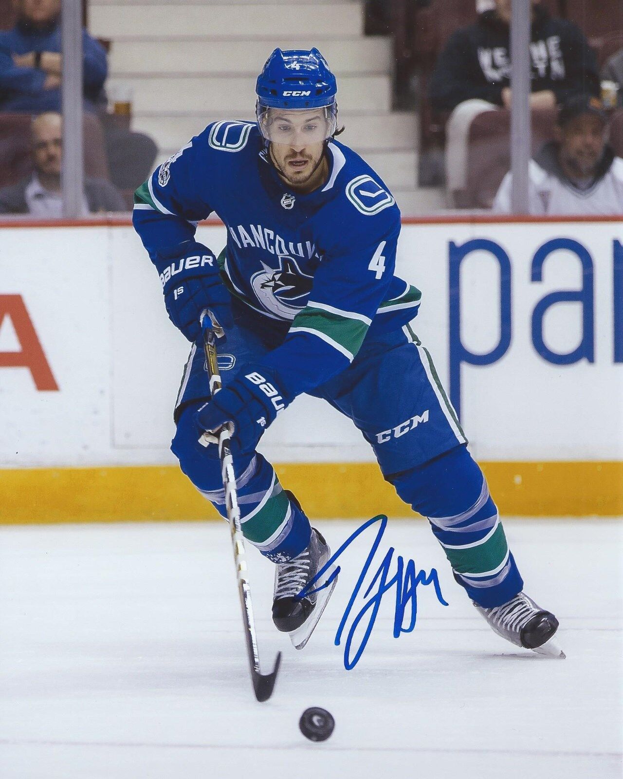 Michael Del Zotto Signed 8x10 Photo Poster painting Vancouver Canucks Autographed COA B