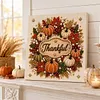(30x30cm)DIY Pearl Painting Framed Pumpkin Maple Leaf Handmade Pearl Material Art Kit Living Room Decor