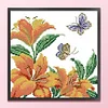 Flowering-Partial 9CT Stamped Cross Stitch Bead Embroidery 27*27cm