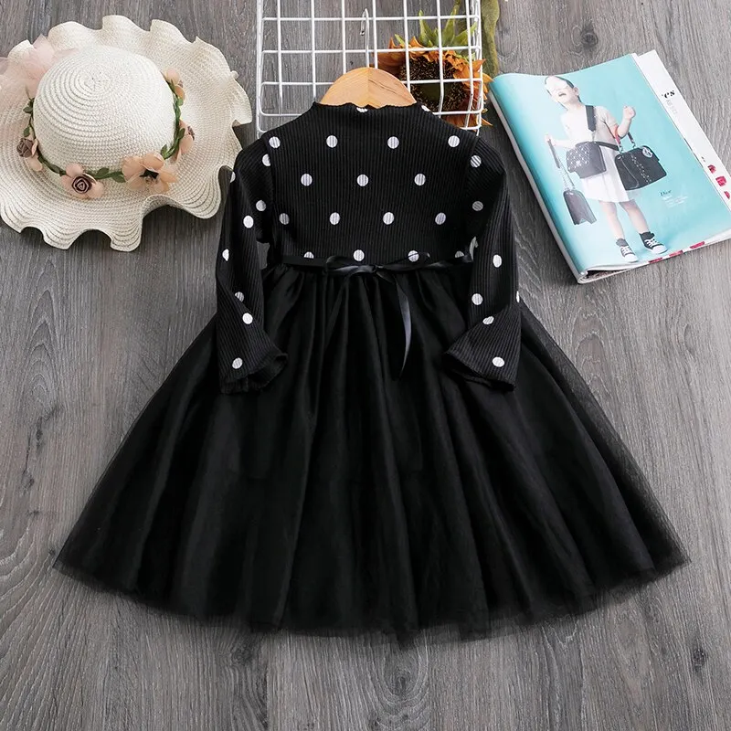 Uveng 1 2 3 4 5 Year White Dress for Girl Lace Tulle Baby Girl Clothes Birthday Party Princess Elegant Gown Flower Wedding Prom Dress