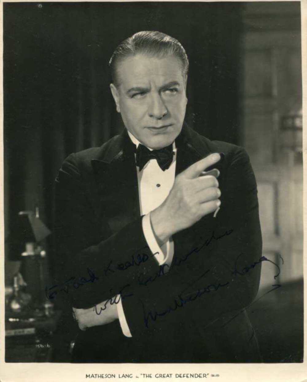 ACTOR Matheson Lang autograph, signed vintage Photo Poster painting