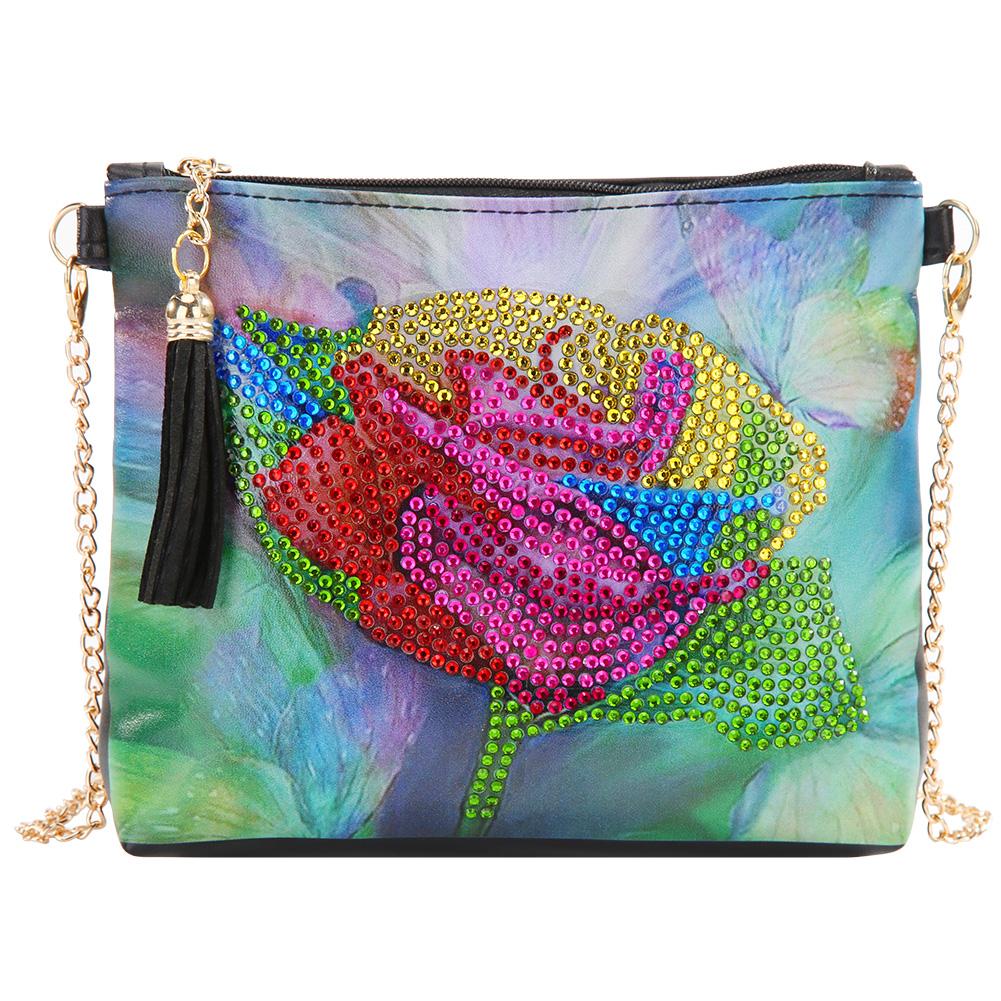 

Flower-DIY Creative Diamond Wristlet Bag, 501 Original
