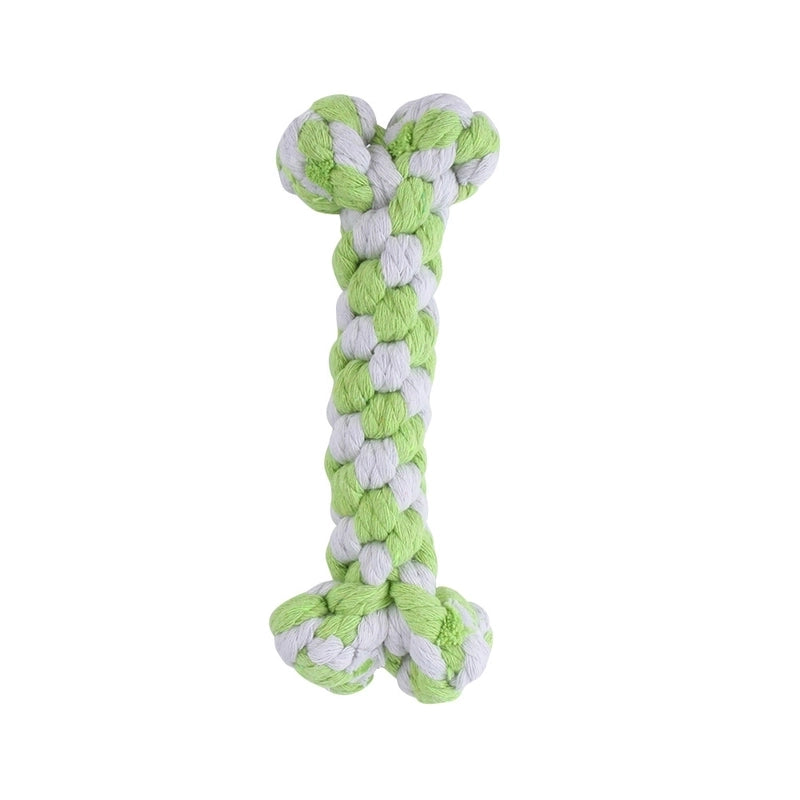 2 Pieces Pet Dog Cotton Rope Toys Tooth Cleaning Chewing Rope Combination Set Pet Supplies
