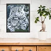 Bead Embroidery-9CT Printed Partial Embroidery-Tiger(45*57cm)