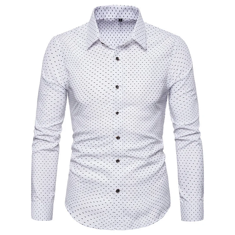 Men's simple polka dot business shirt