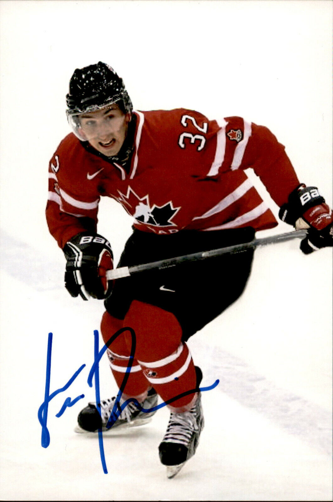 Emile Poirier SIGNED autographed 4x6 Photo Poster painting CALGARY FLAMES / TEAM CANADA #2