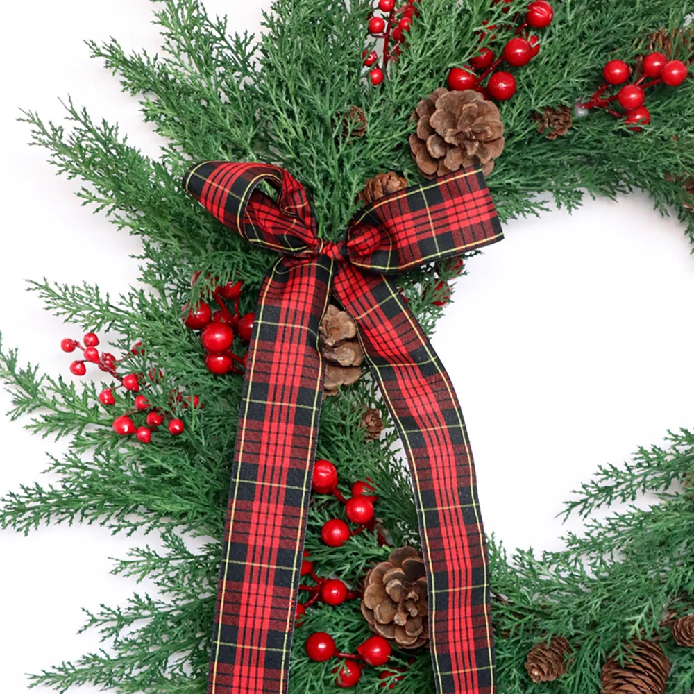 Christmas simulation anchovies bow garland garden holiday decoration