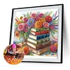 >SALE<5D DIY Partial Special Shaped Drill Diamond Painting Flower Book Decor 40x40cm