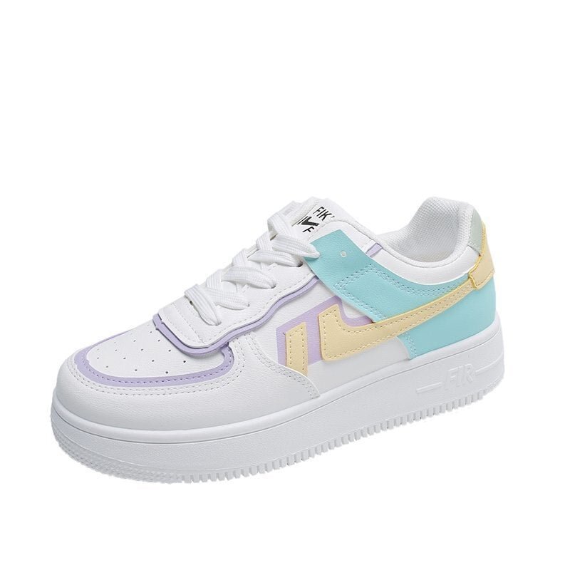 Womens Sneakers Platform Med Heel Ladies Wear-resisting Comfortable Leather Casual Shoes Women Vulcanized Shoes Zapatos De Mujer
