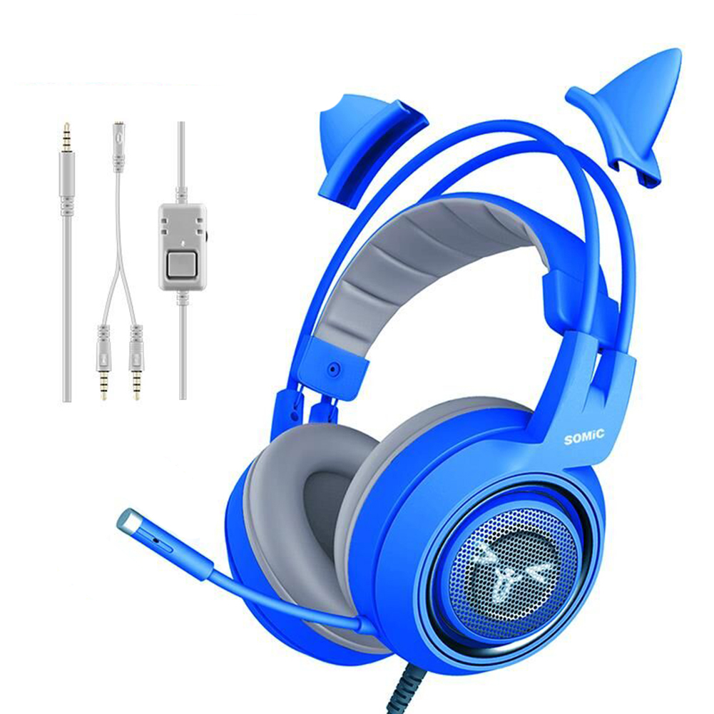 

SOMIC G952S BLUE 3.5mm Wired Headphone Line Control Gaming Headset with Mic, 501 Original