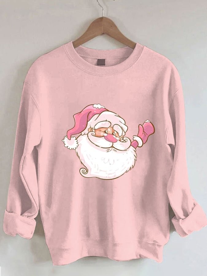 Women's Santa Print Sweatshirt