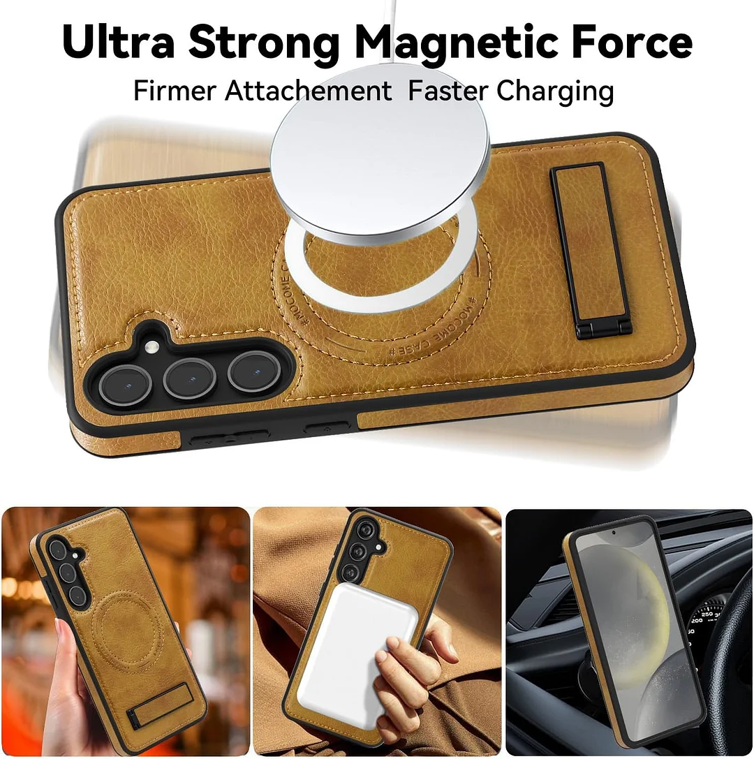 Samsung Galaxy Z Fold 6 Leather Case Magnetic Protective Case Holder Phone Case