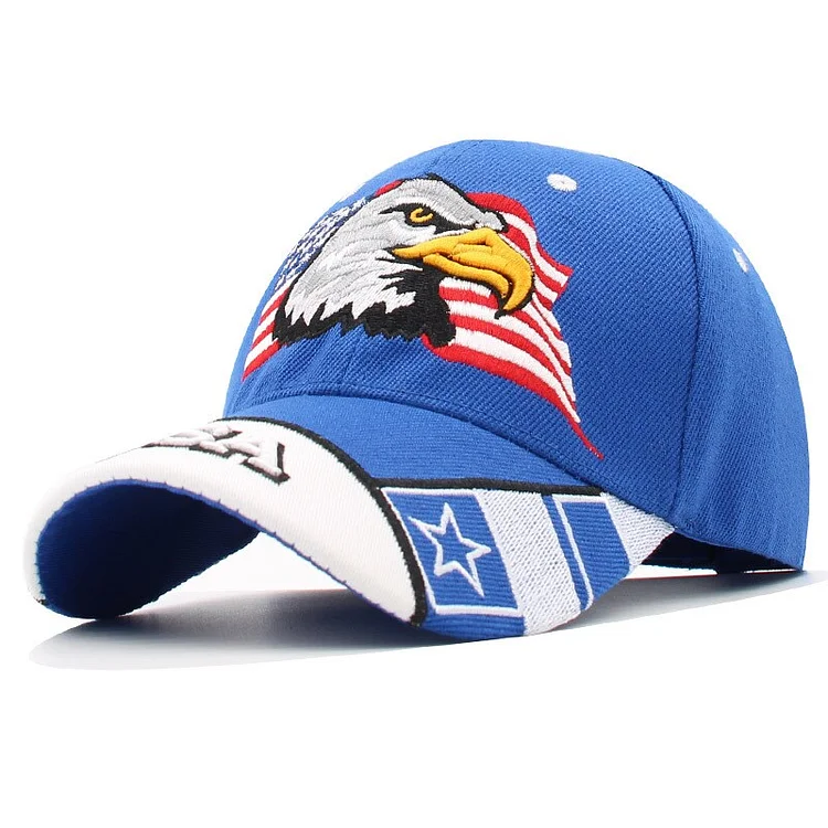Men s Animal Baseball Cap Patriotic Bald Eagle and American Flag Snapback Caps For Women USA 3D Embroidery Farm Trucker Hats