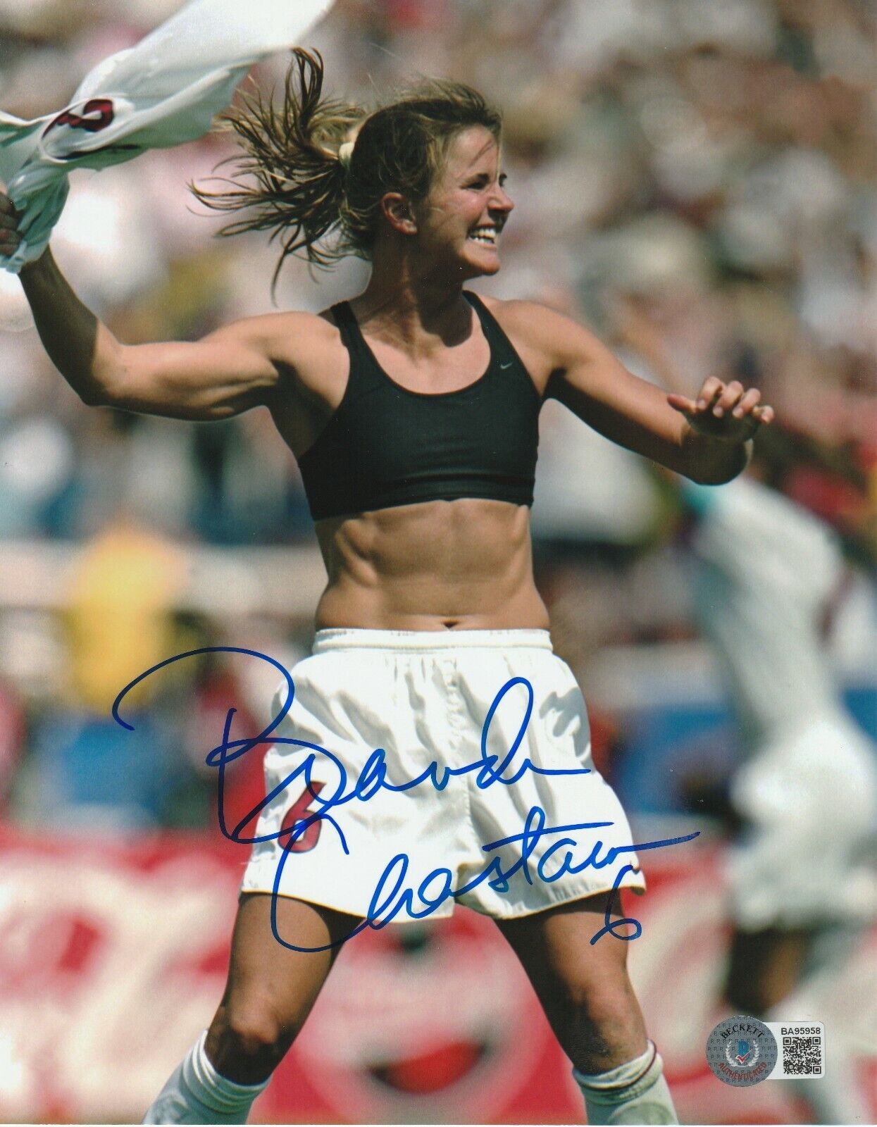 BRANDI CHASTAIN Signed 8x10 Photo Poster painting with Beckett COA