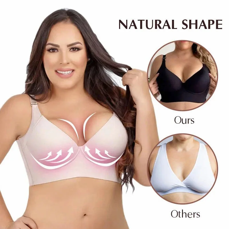 Deep Cup Bra Hide Back Fat With Shapewear Incorporated-Nude（Buy 1 Get 1 Free）
