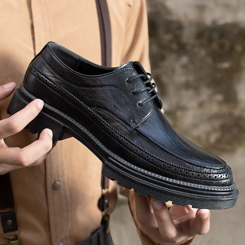 Casual Business British Wind Oxford Breathable Leather Men's Shoes | EGEMISS