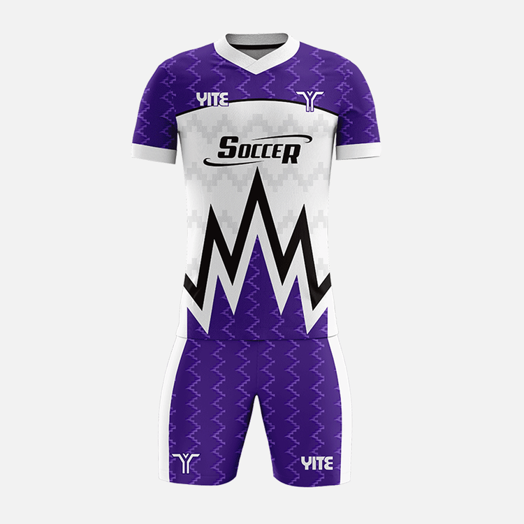 YITE | YTZQ166-White  And Purple Soccer Uniforms