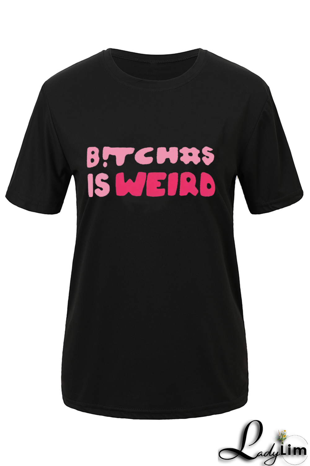 White Fashion Street Print Letter O Neck T-Shirts