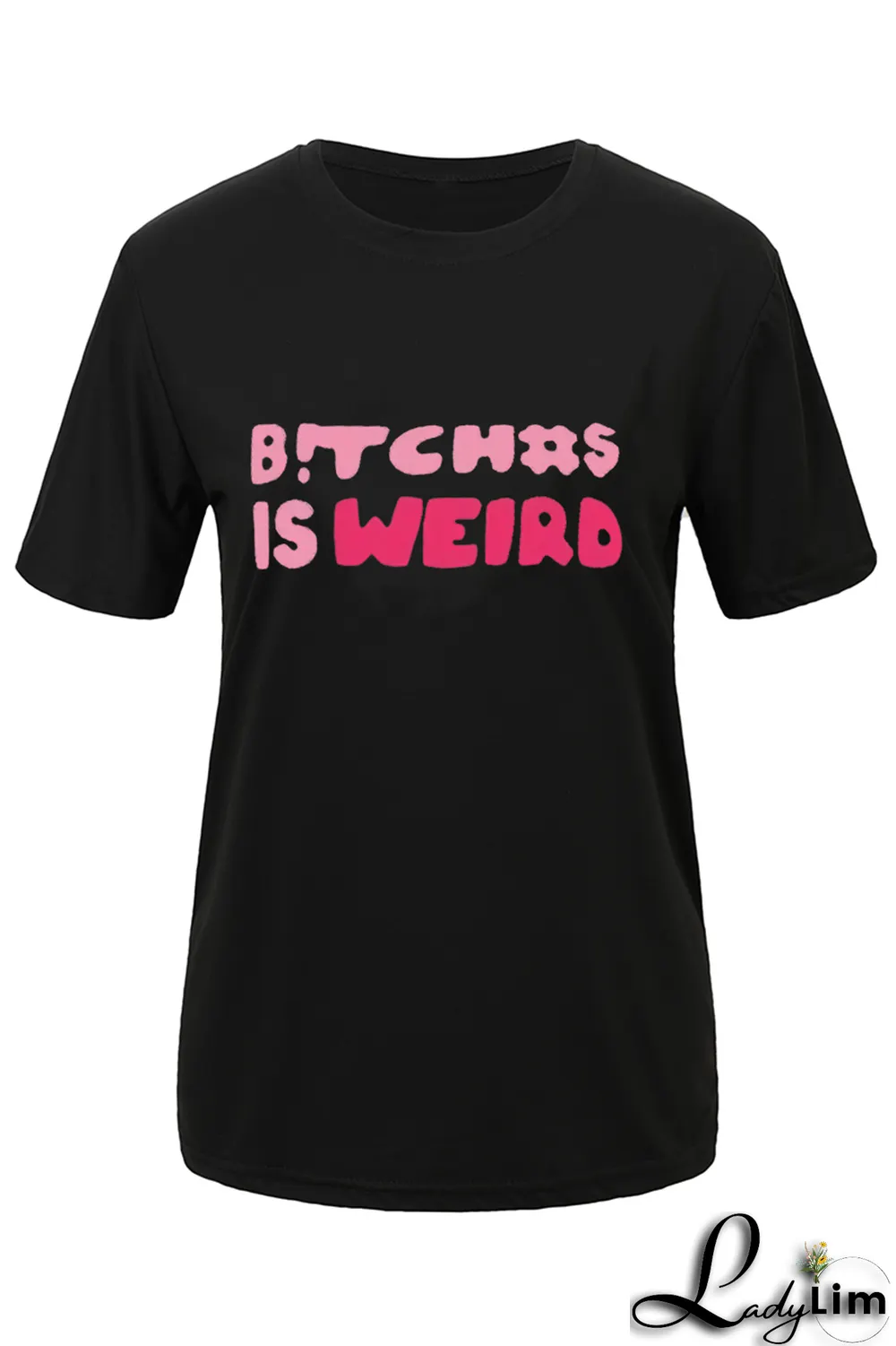 White Fashion Street Print Letter O Neck T-Shirts