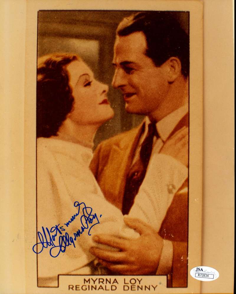 Myrna Loy Jsa Coa Hand Signed 8x10 Photo Poster painting Authenticated Autograph