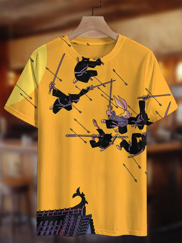 Men's Rabbit Warriors Art Print T-Shirt