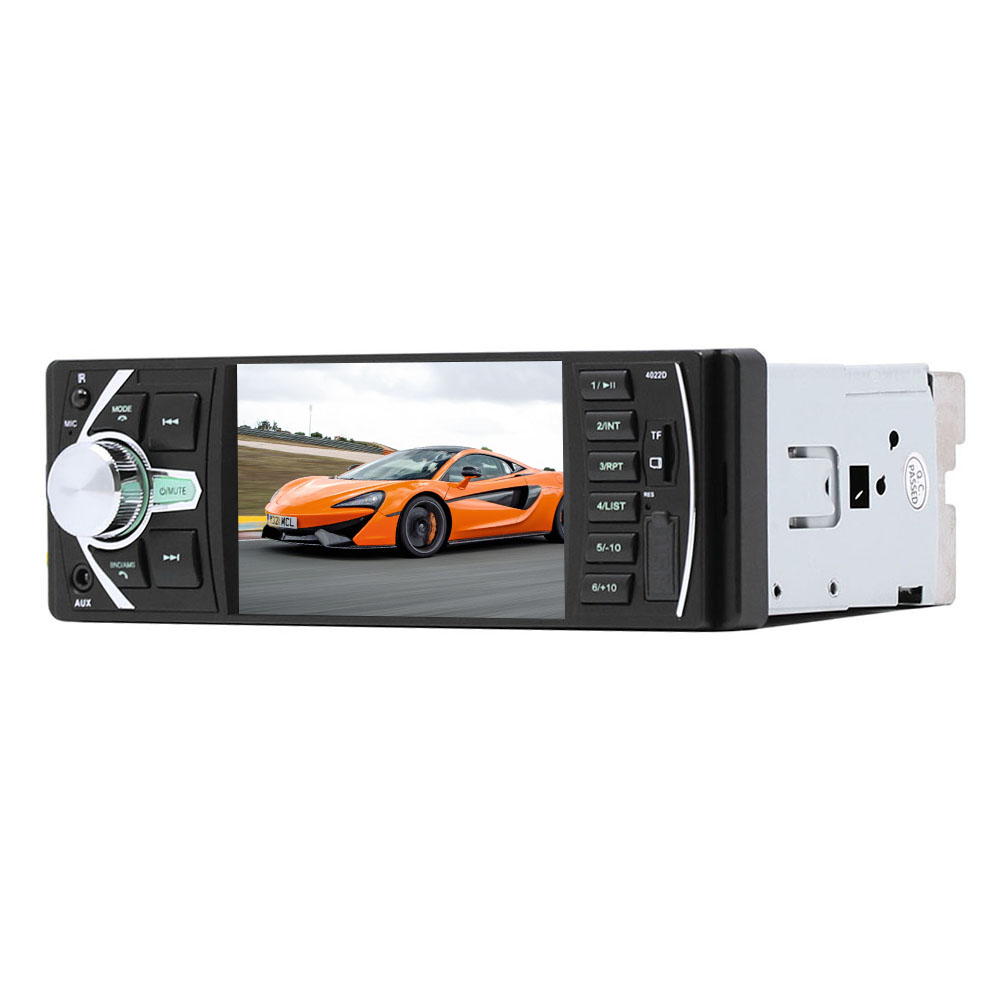 

4022B Single 1 DIN Car Radio 4.1 inch Bluetooth-compatible AUX Input USB Auto Stereo, With camera, 501 Original