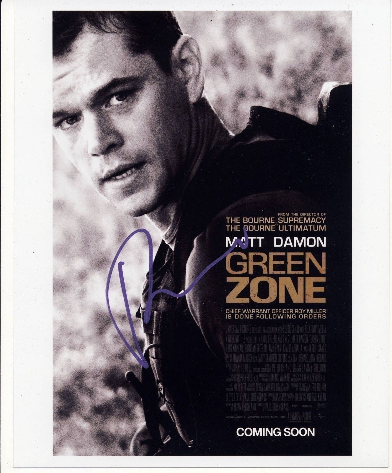Paul Greengrass Autograph GREEN ZONE DIRECTOR Signed 10x8 Photo Poster painting AFTAL [4358]