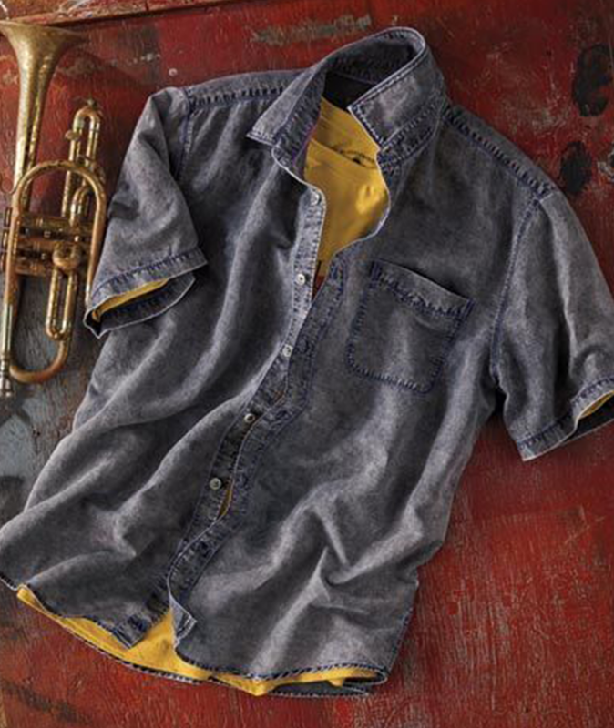 Men's Retro Posing Short Sleeve Shirt