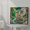 (25x25cm)DIY Dragon Framed Handmade Pearl Painting Art Craft Kit Living Home Decor